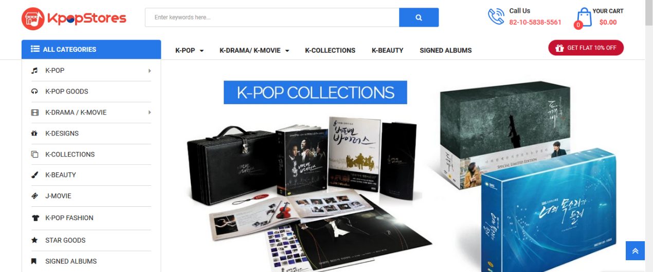 Kpop stores termékkategorizálás