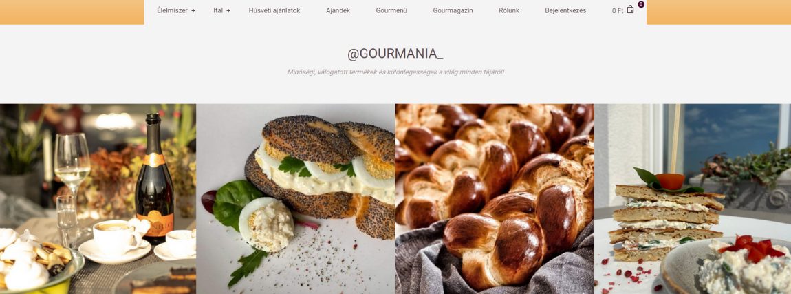 Gourmania felületén található Instafeed