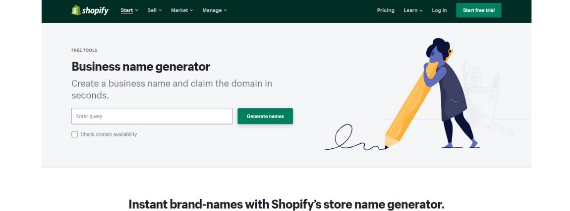 Shopify cégnév-generátor