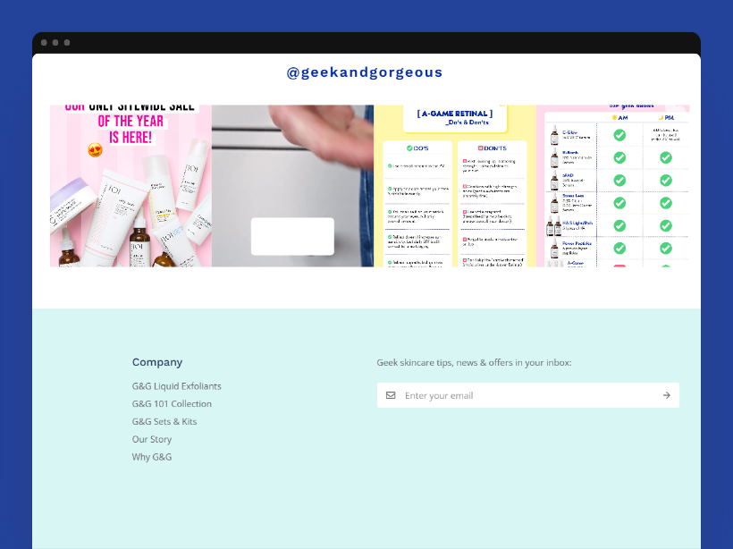 Geek & Gorgeous Instagram feed