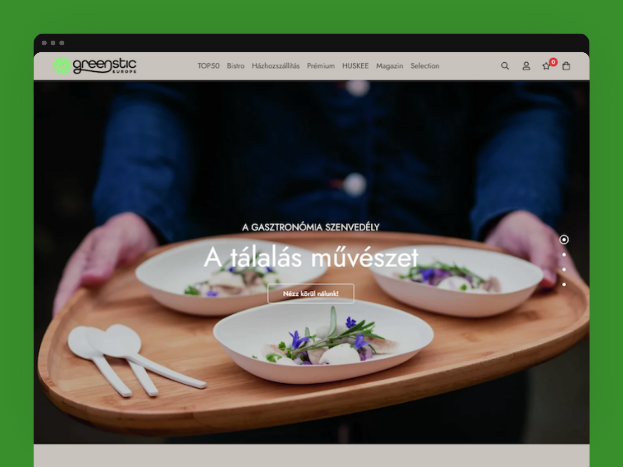 Greenstic Shopify webáruház