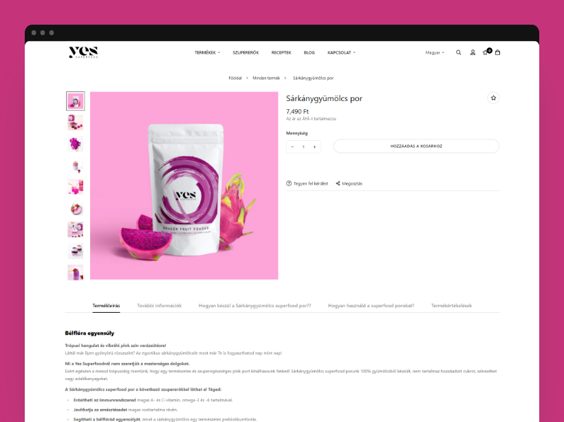 Yes Superfood termék